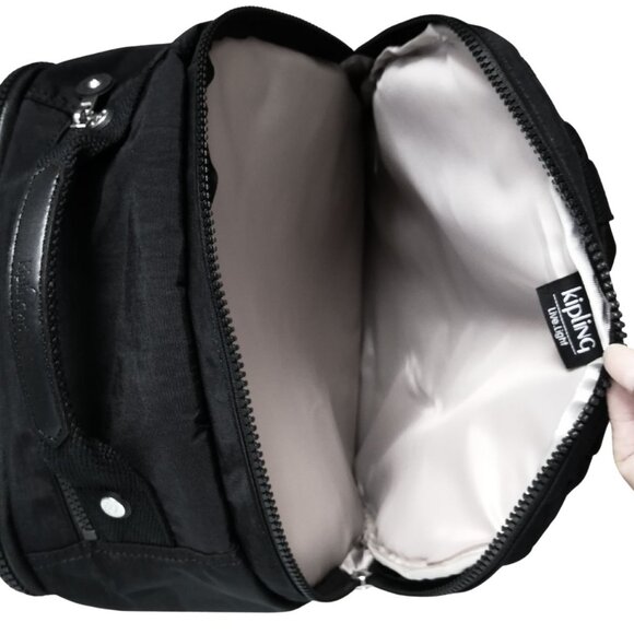 Vintage brand new Extra Large 47cm xl 17" Laptop Kipling Seoul Backpack black - Picture 12 of 12